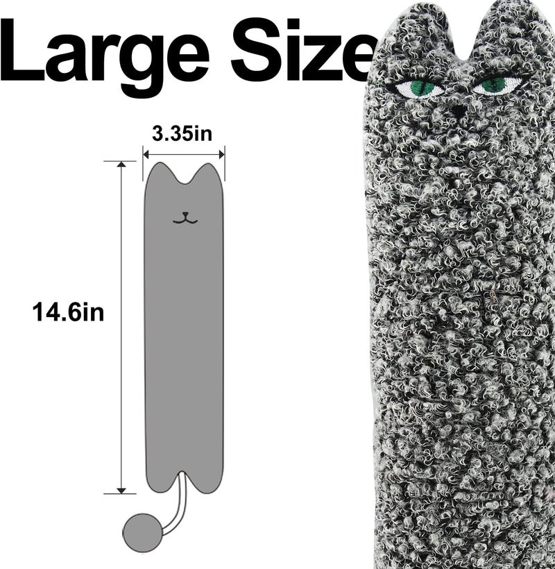 TTcat Store Catnip Silvervine Matatabi Pillow for Cats & Kittens,Cat Kicker Toy,Large Size Cat Pillow Soothing Plush Cat Toy(Grey). - Image 1